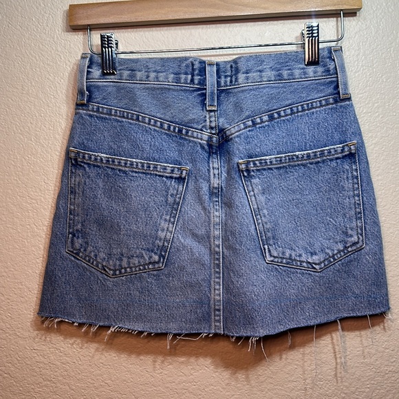 Y2K Agolde Micro Quinn Denim Skirt Size 23 Steampunk Grunge - Picture 4 of 9